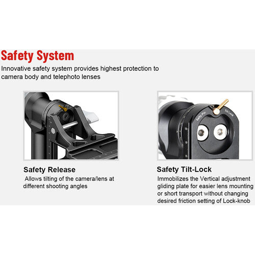 SUNWAYFOTO Gimbal Head GH-02 Carbon Fiber 360 Degree Panoramic Camera Ball Head