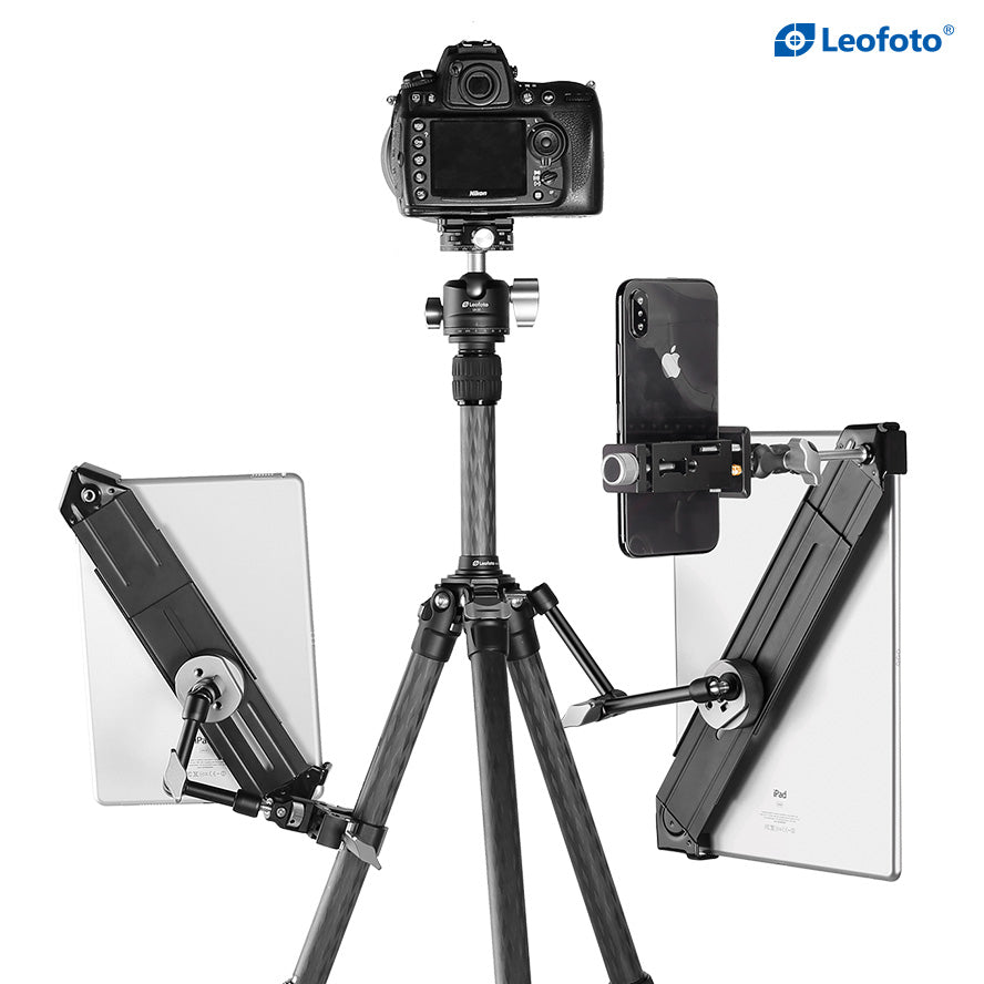 Leofoto IPC-500 Adjustable Ipad Clamp Compatible with Arca Tripod Head  for 13.4 to 19.7" Tablets