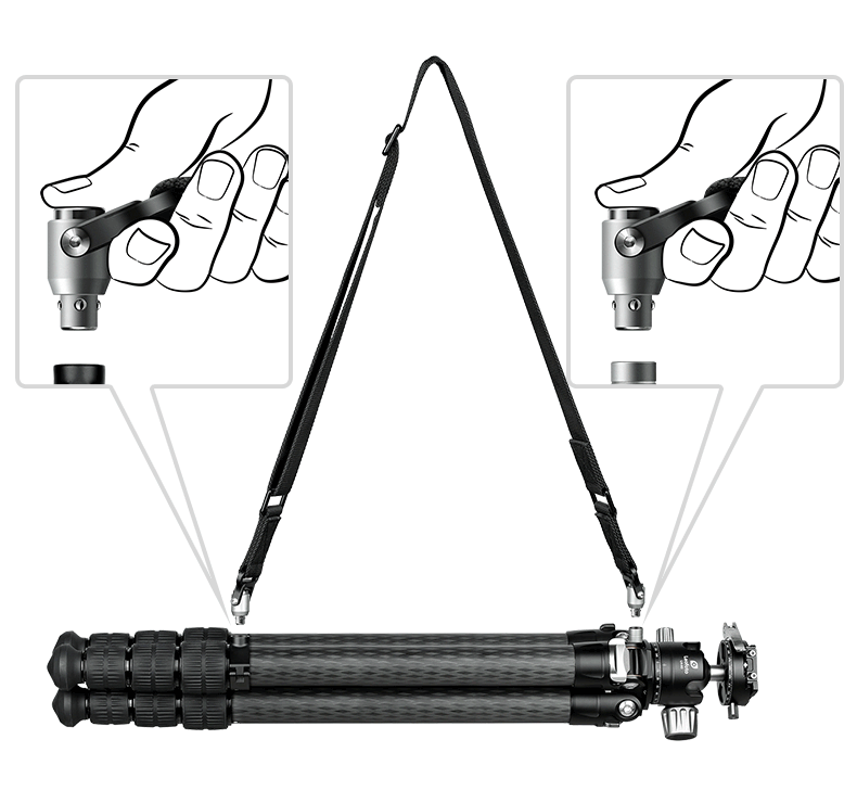 Leofoto Strap-36LM Push Button Quick Detach Modular Tripod Strap