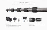 Leofoto LS-365CEX + PG-1 Leveling Base Tripod and Gimbal Head