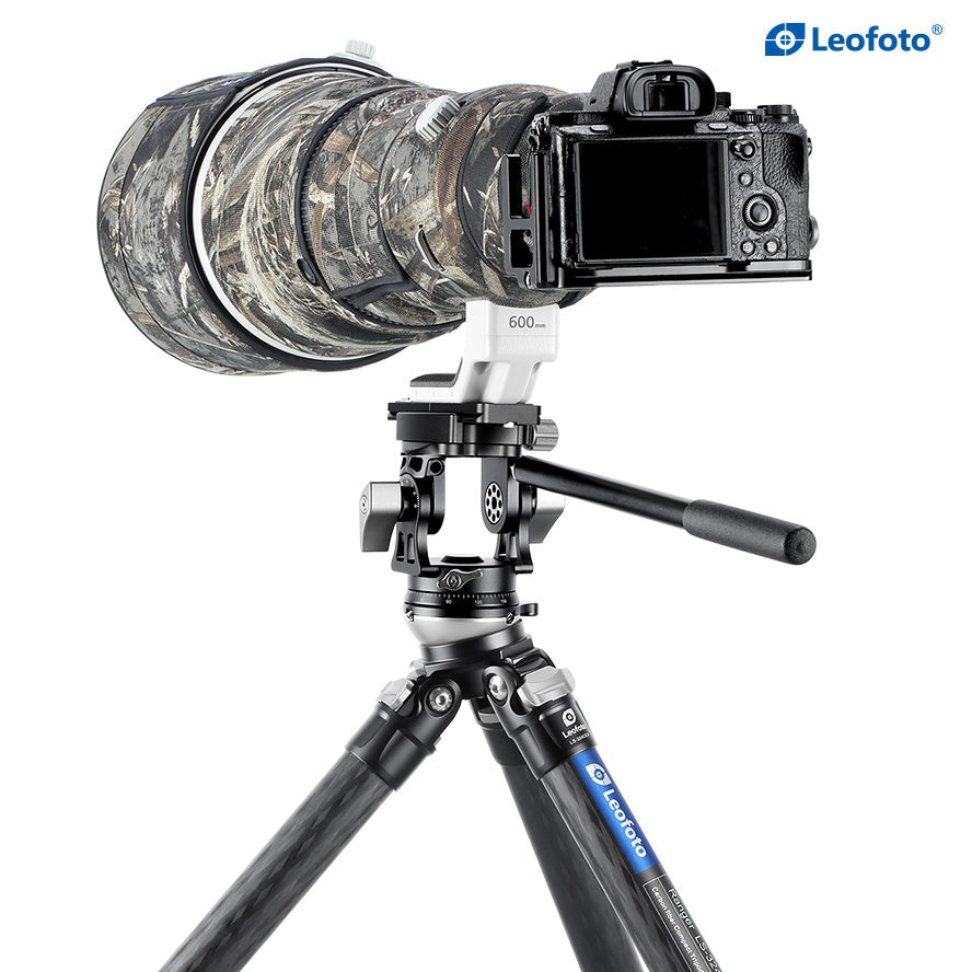 Leofoto VH-30 Two-Way Tele Lens Monopod Head , Arca-Swiss Compatible, With Handle