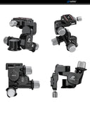 Leofoto GW-01 3-Way Gear Head with QR Plate Arca Compatible