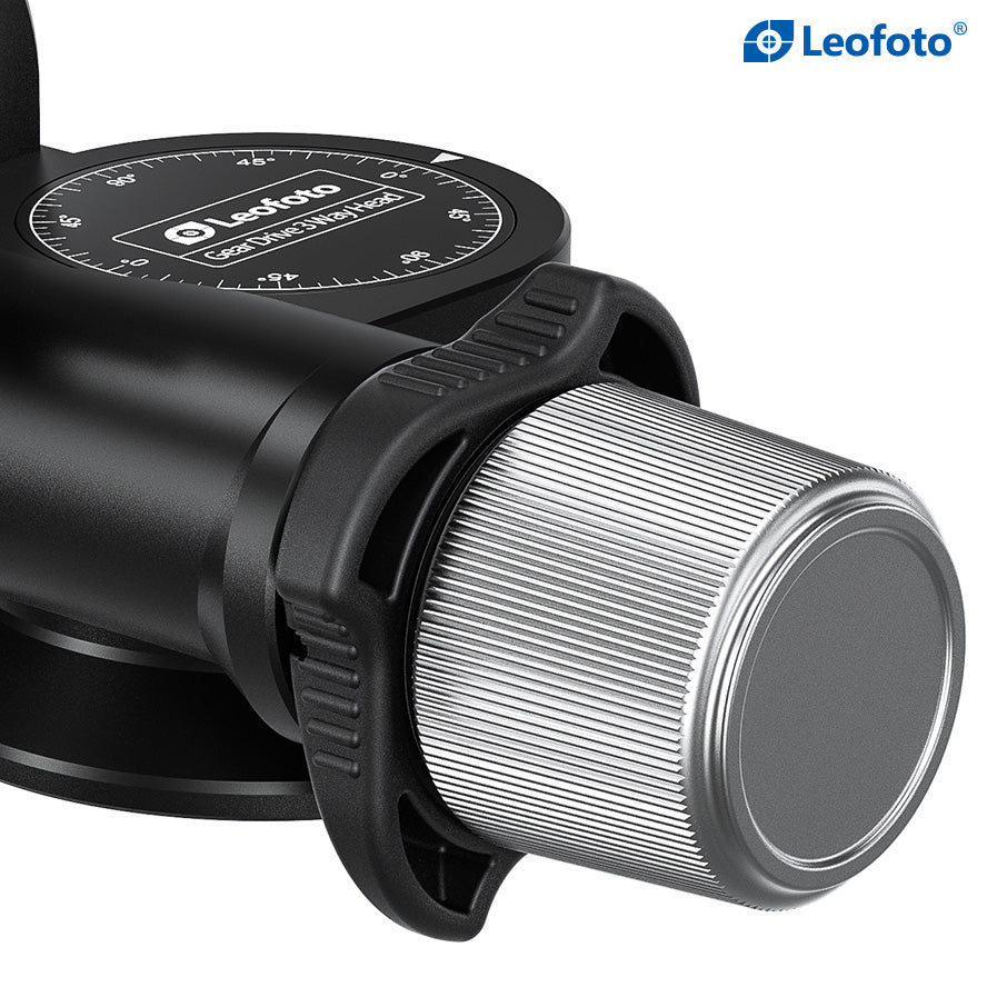 Leofoto GW-01 3-Way Gear Head with QR Plate Arca Compatible