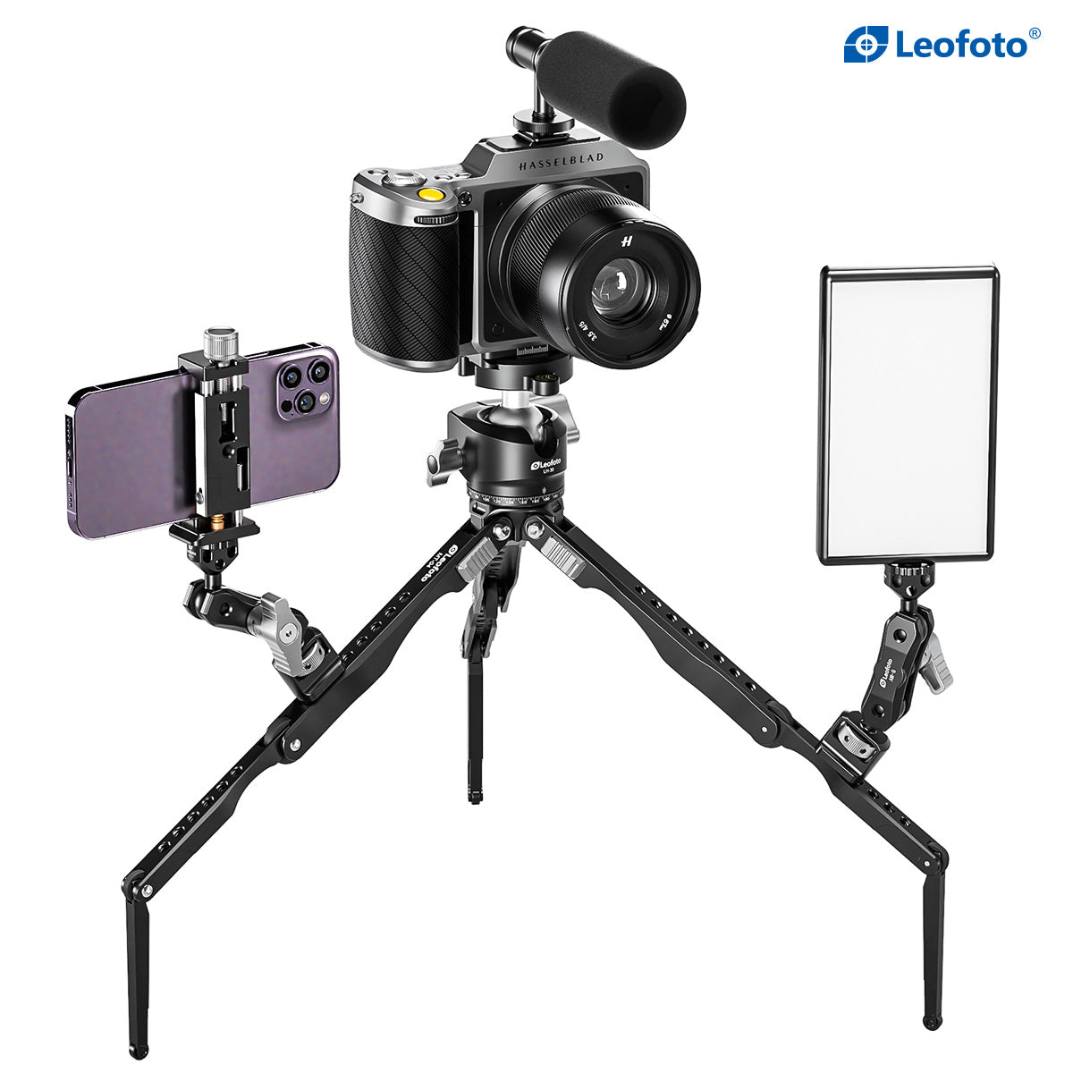 Leofoto MT-04 Spider Aluminum Mini Tripod with LH-30 Ball head Kit