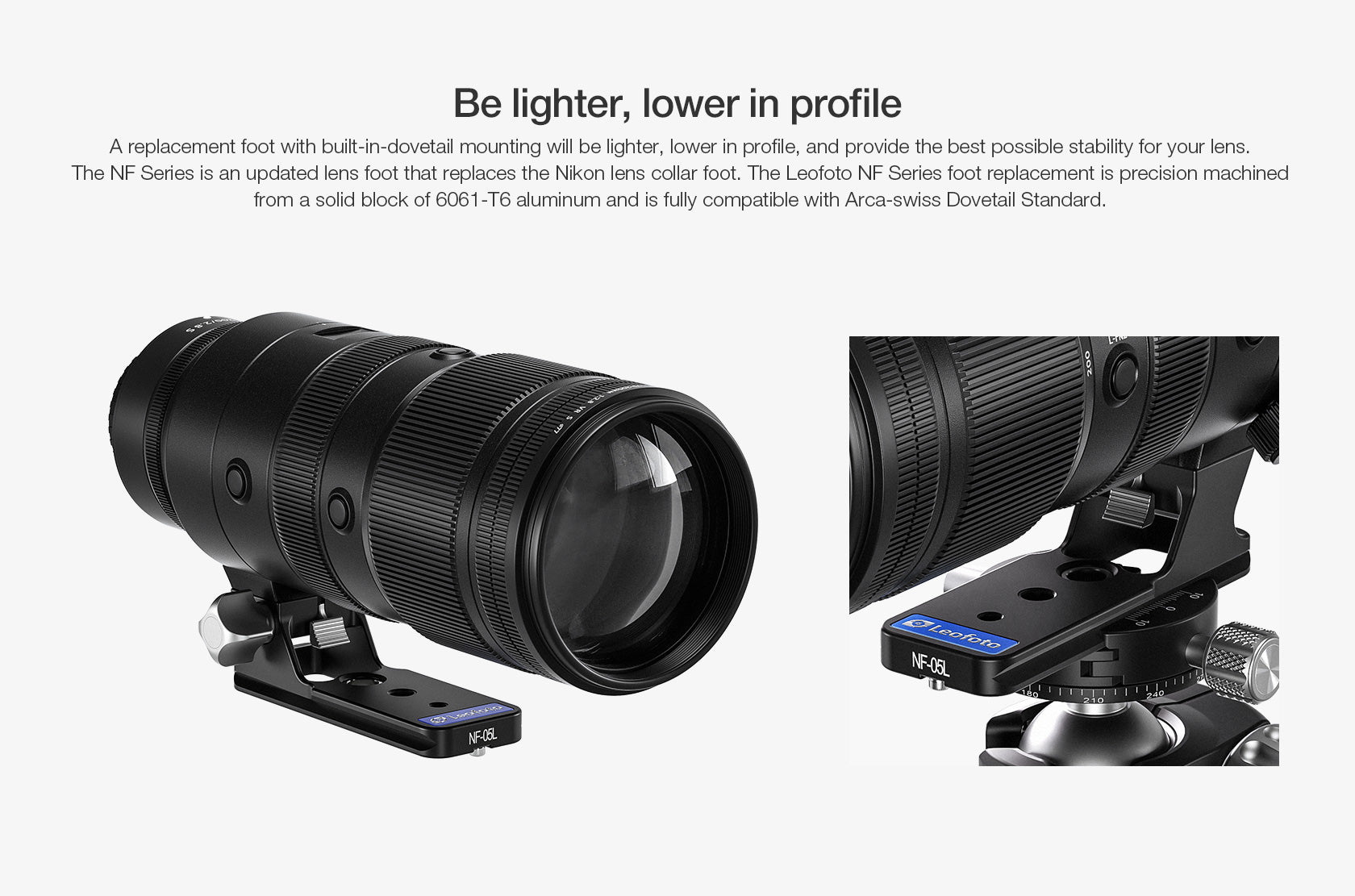 LEOFOTO NF-05L (LONG) Replacement Foot for Nikon Arca Compatible