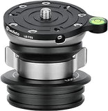 Leofoto LB-75S Leveling Base with 75mm Plate and 70mm System Base Mount with Butterfly Handle