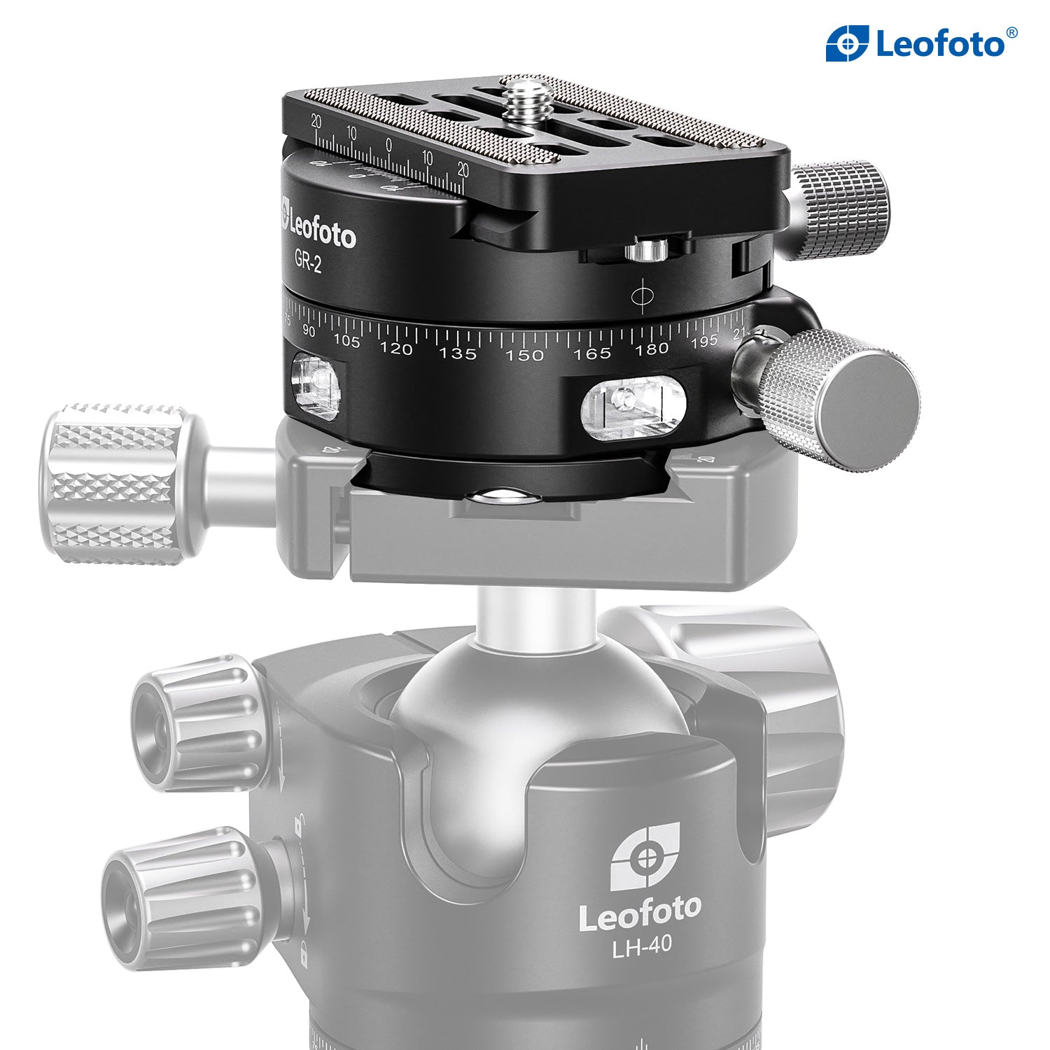 Leofoto GR-2 60mm Gear Panning Clamp with Plate Arca Compatible