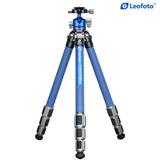 Leofoto LP-284C with LH-30 (Blue) Ball Head Waterproof Anti-Corrosion Carbon Fiber Tripod with Titanium Foot Spike