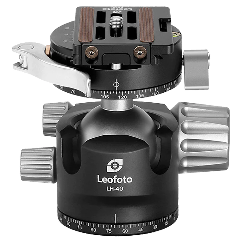 Leofoto LH-40PCL Low Profile Ball Head with Quick Release Clamp