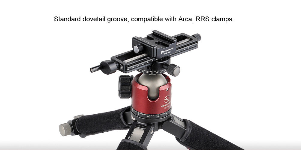 Sunwayfoto MFR-150S Macro Focusing Rail with Screw-Knob Clamp Compatible with Arca-Swiss