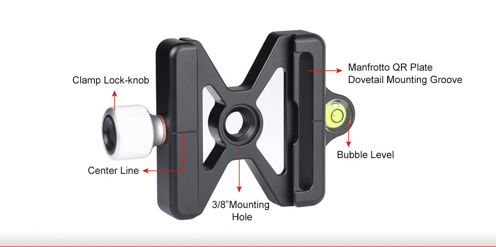 SUNWAYFOTO MAC-15 QUICK RELEASE CLAMP MANFROTTO / ARCA COMPATIBLE