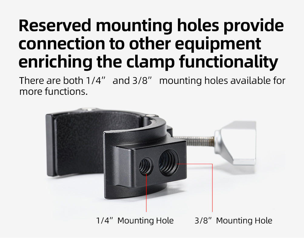 Sunwayfoto Super Clamp for Round Tubes ,Phone, DJI OSMO , Gopro , Bicycle