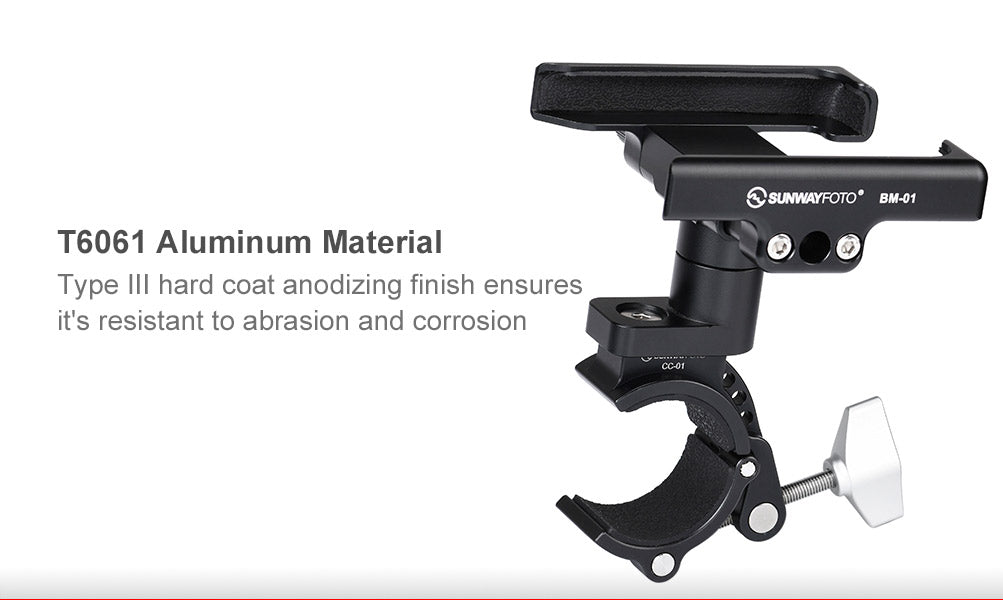 Sunwayfoto BM-01T Mobile Phone Bicycle Motorcycle Mounting Clamp