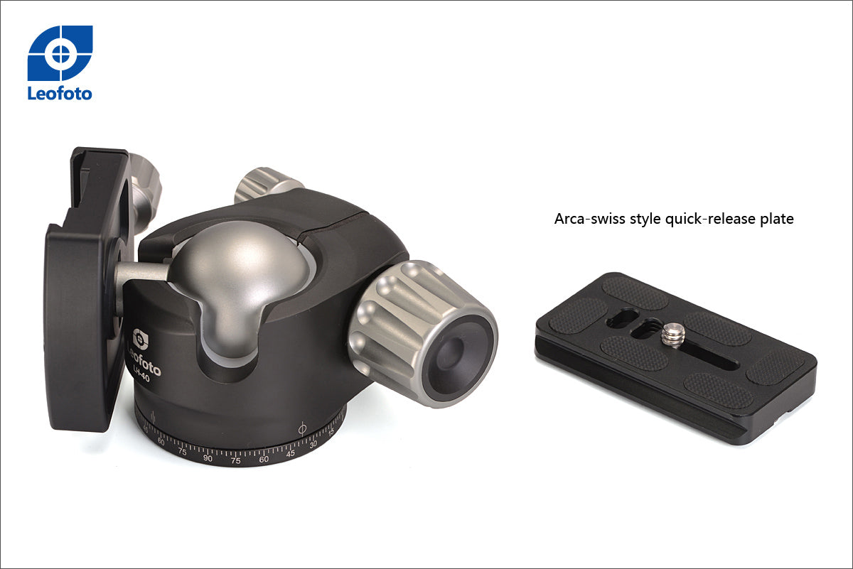 Leofoto LH-40 Low Profile Ball Head with Quick Release Plate Arca Compatible