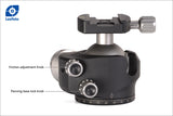 LEOFOTO LH-55 Low Profile Ball Head Arca / RRS Compatible w Independent Pan Lock