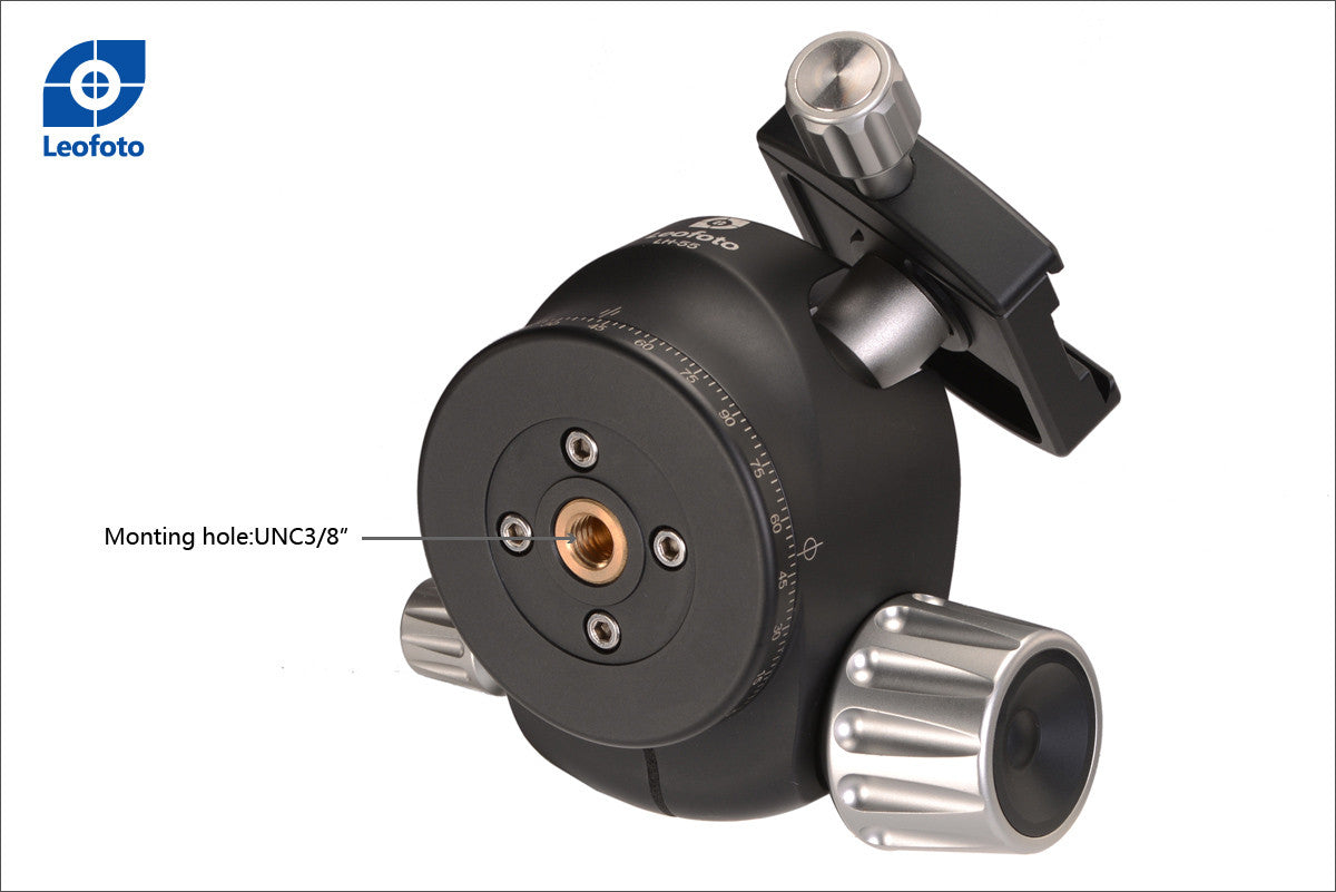 LEOFOTO LH-55 Low Profile Ball Head Arca / RRS Compatible w Independent Pan Lock