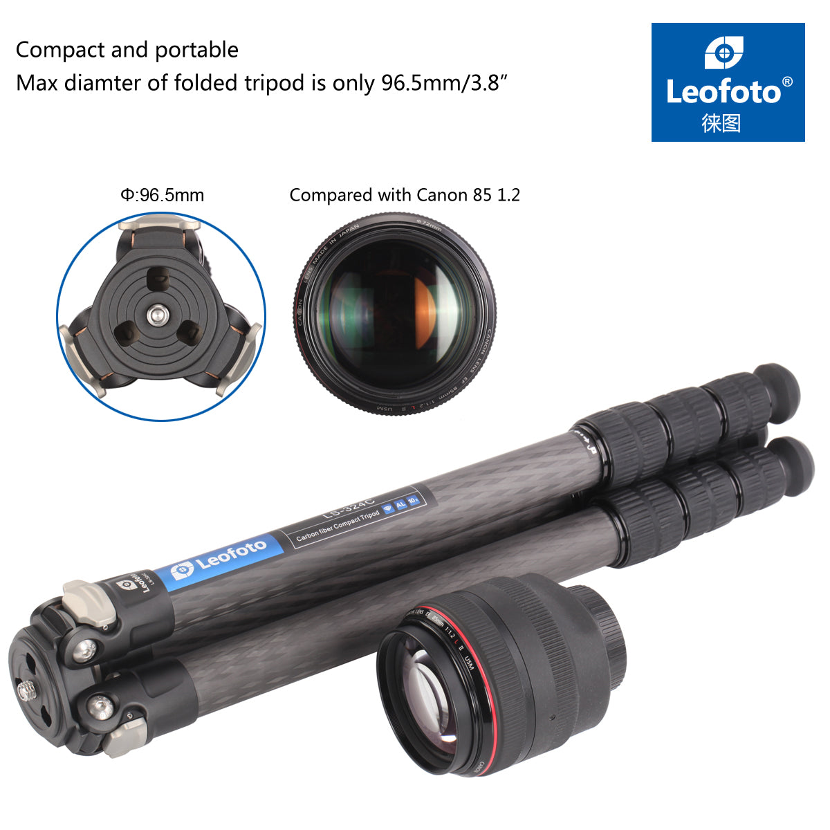 Leofoto LS-324C with LH-40 Head  Ranger Series Tripod Kit
