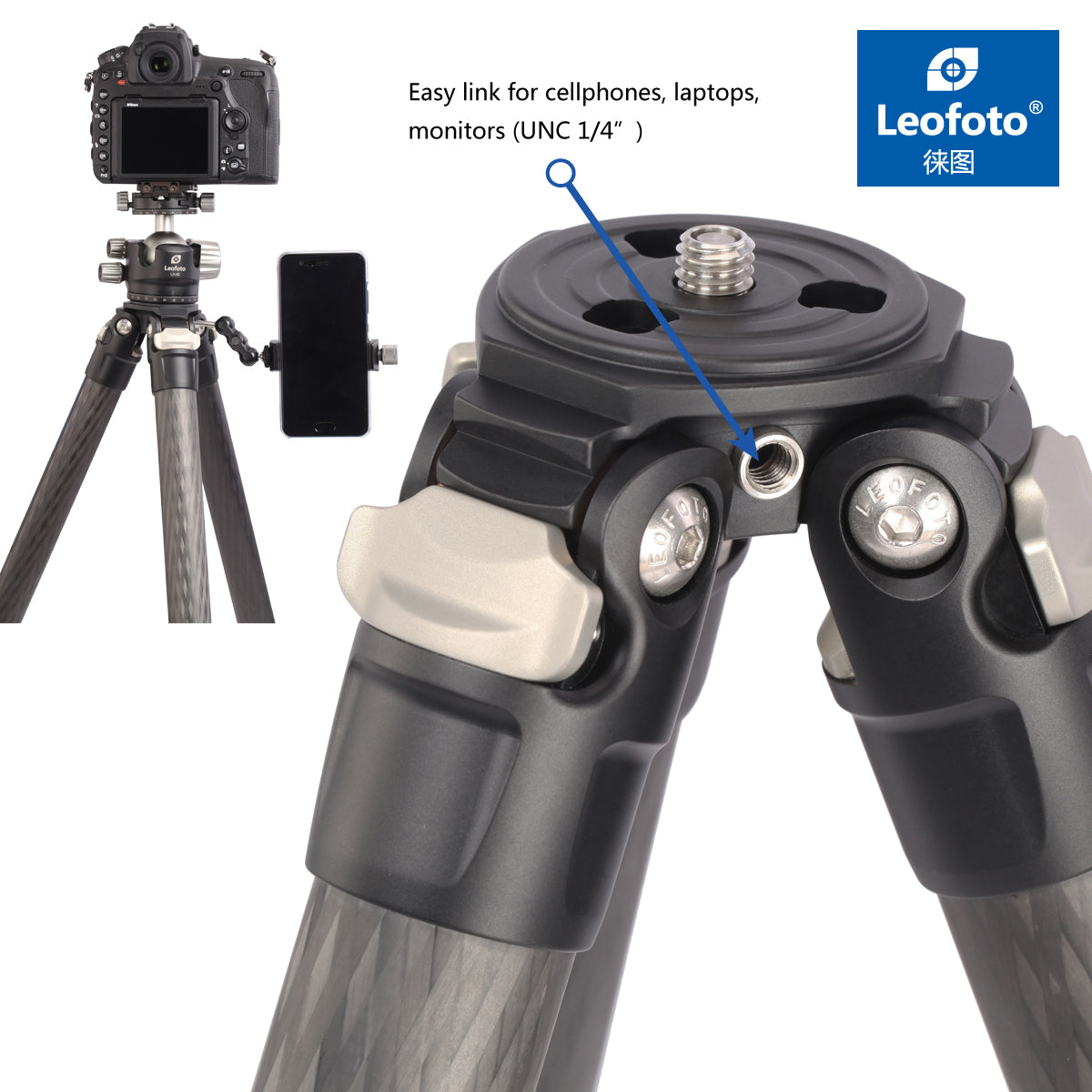 Leofoto LS-324C with LH-40 Head  Ranger Series Tripod Kit