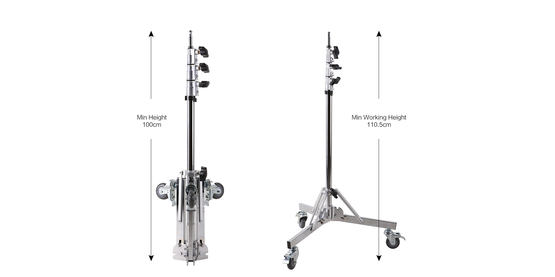 Roller Light Stand For Photography and Video Lighting Support With Wheels PT-330