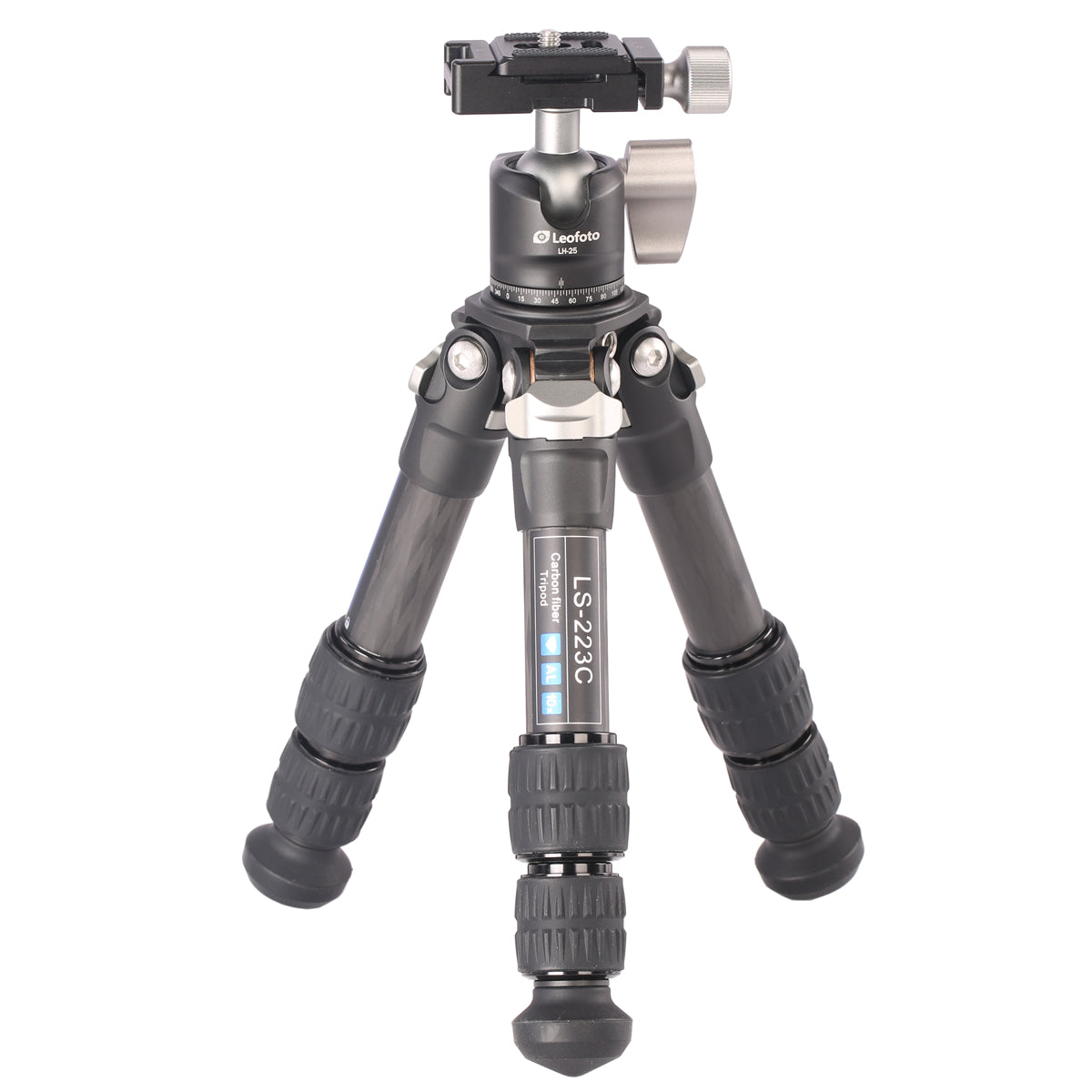 Leofoto LS-223C and LH25 Carbon Fiber Mini Tripod & 25mm Low Profile Ball Head Kit