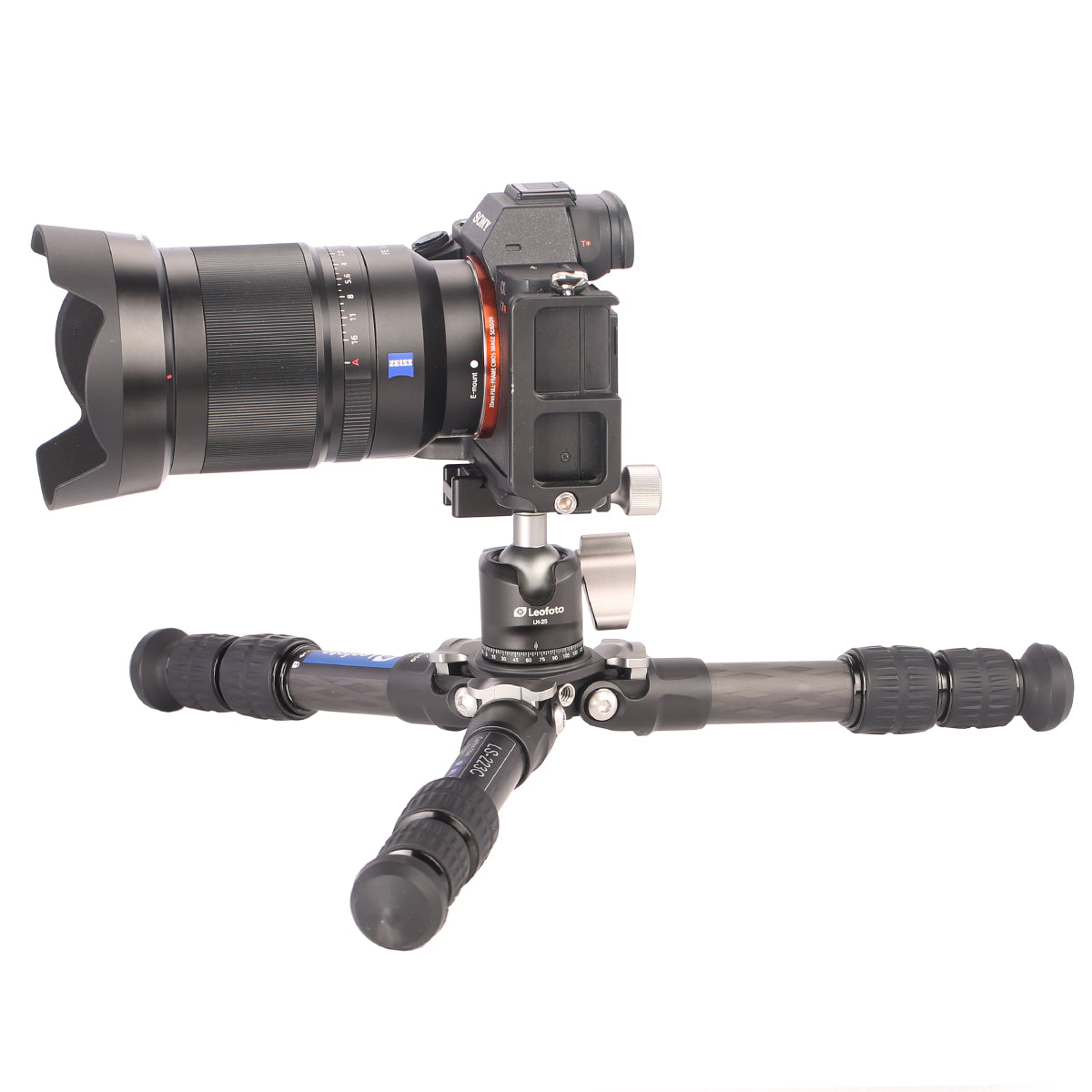 Leofoto LS-223C and LH25 Carbon Fiber Mini Tripod & 25mm Low Profile Ball Head Kit