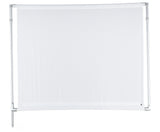 Portable Solid Frame Scrim Flag with White Silk 48*48