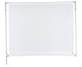 Portable Solid Frame Scrim Flag with White Silk 30*36