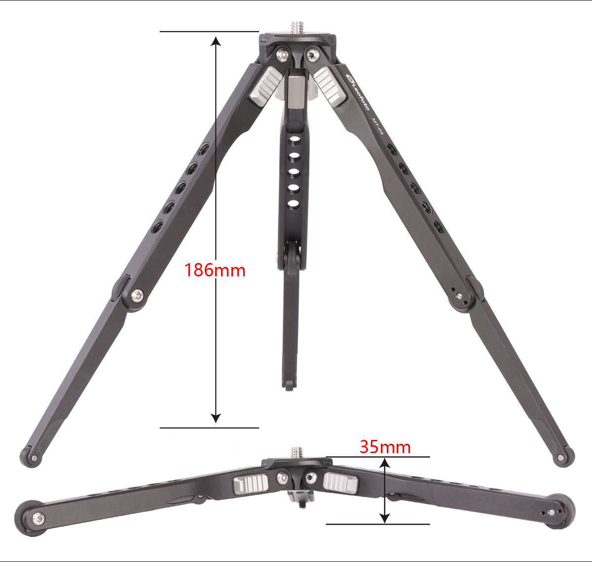 Leofoto MT-03 + LH25 Spider Mini Table Top Pocket Tripod Tripod and Ballhead Kit