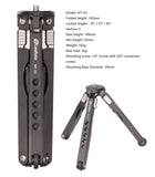 Leofoto MT-03 + LH25 Spider Mini Table Top Pocket Tripod Tripod and Ballhead Kit