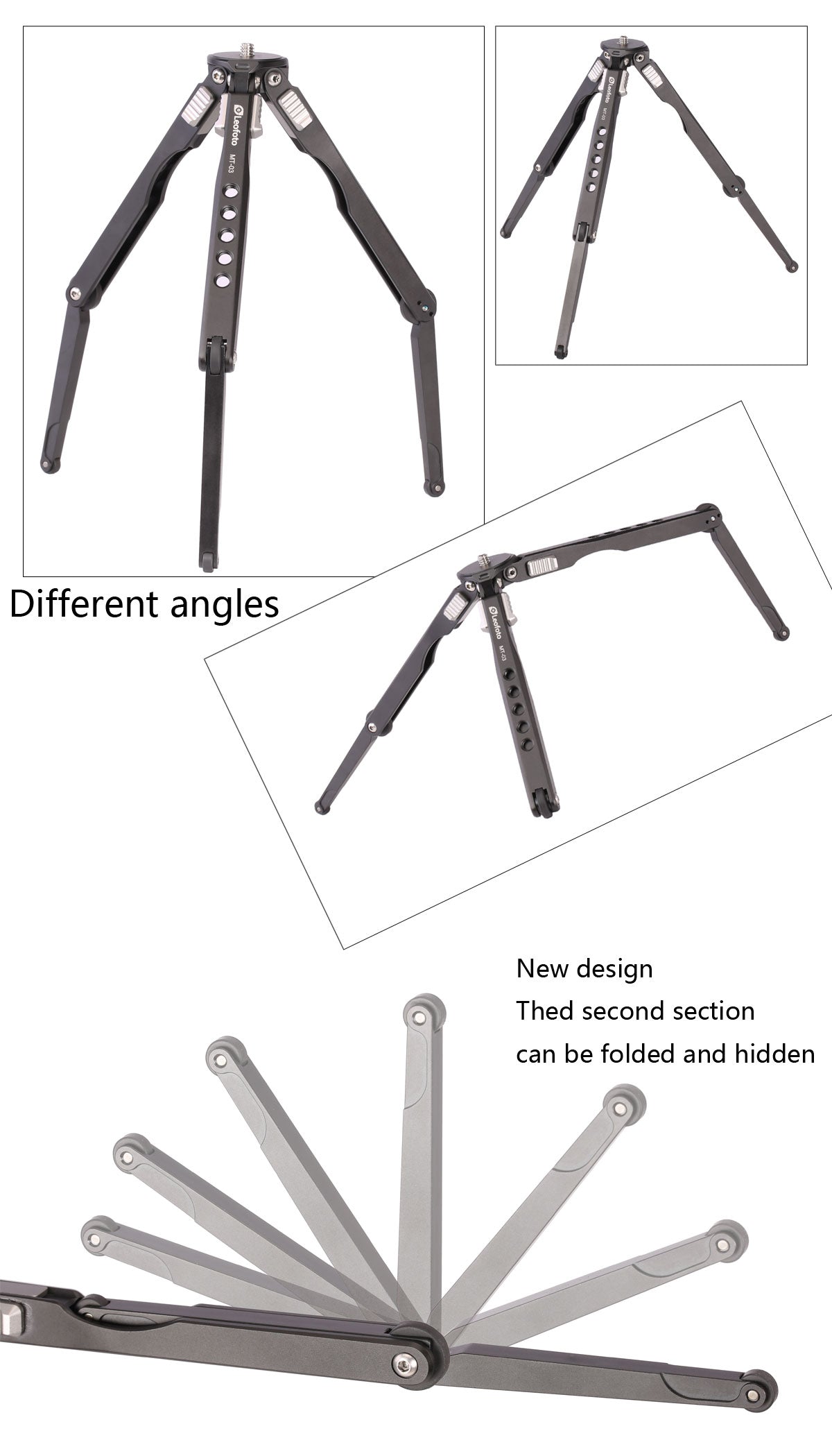 Leofoto MT-03 + LH25 Spider Mini Table Top Pocket Tripod Tripod and Ballhead Kit