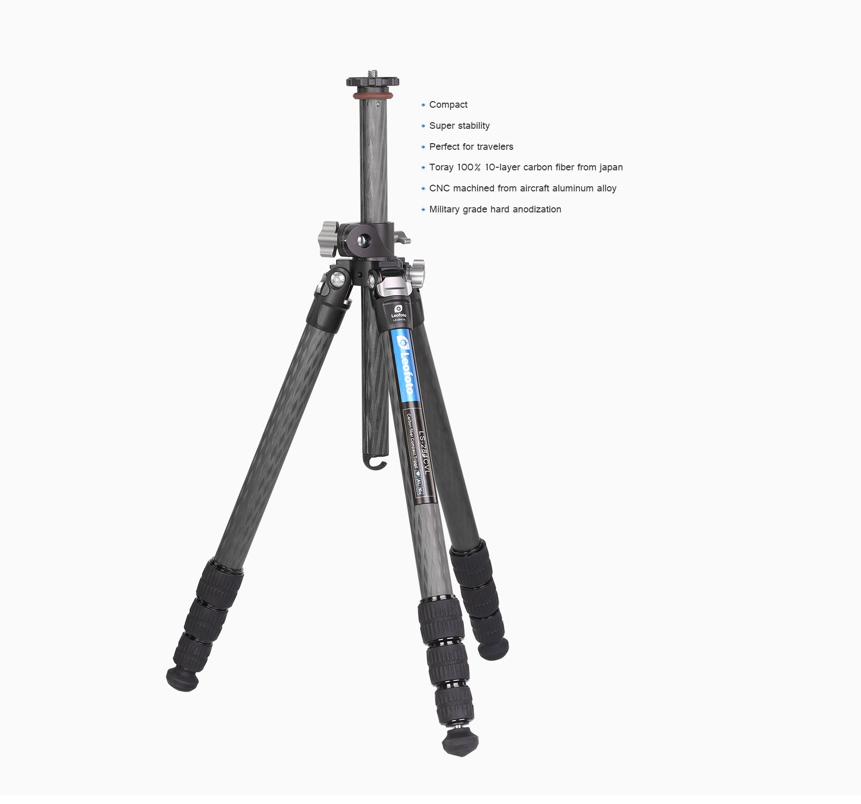 Leofoto LS-284CVL Carbon Fibre Ranger Series Tripod With Tiltable Center Column