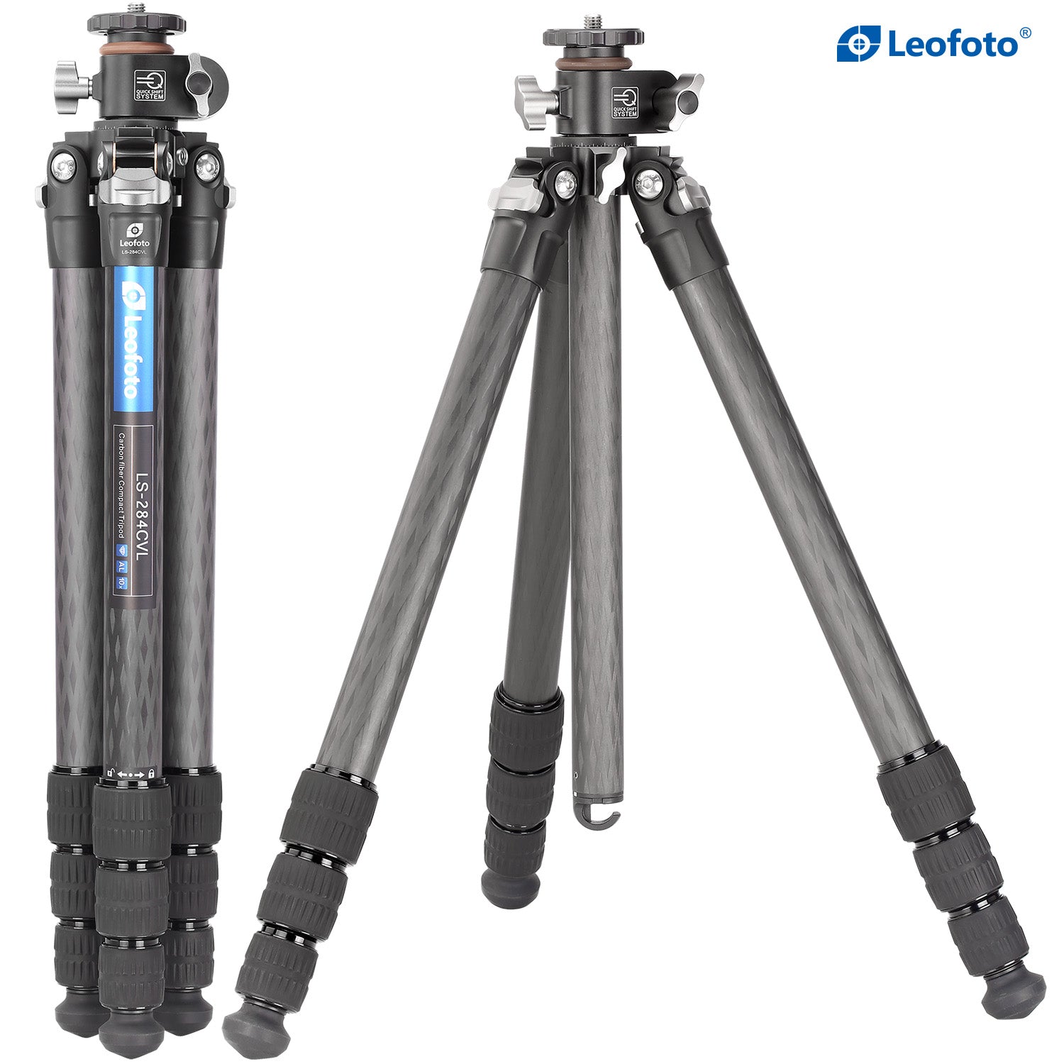 Leofoto LS-284CVL Carbon Fibre Ranger Series Tripod With Tiltable Center Column