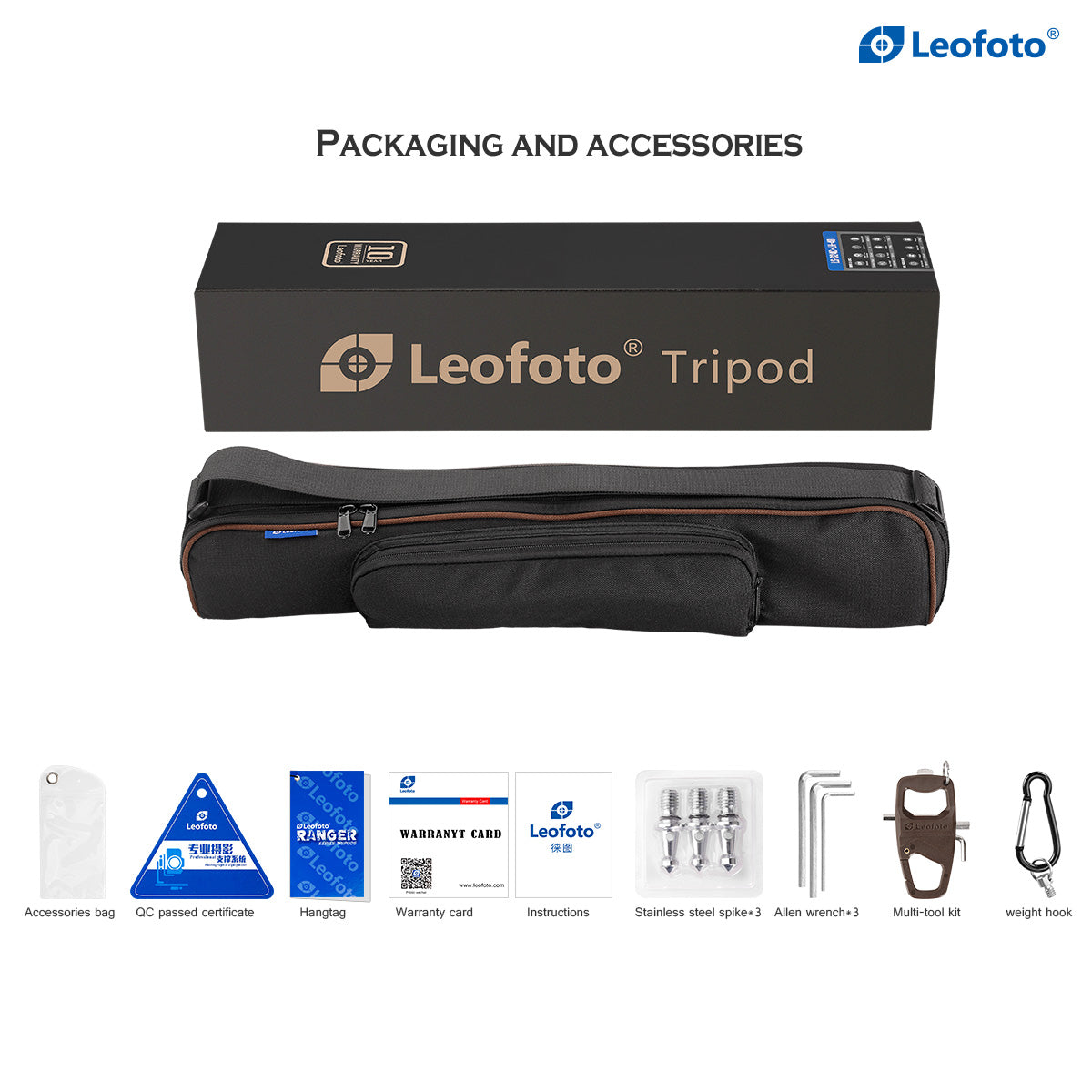 Leofoto LS-284CVL Carbon Fibre Ranger Series Tripod With Tiltable Center Column