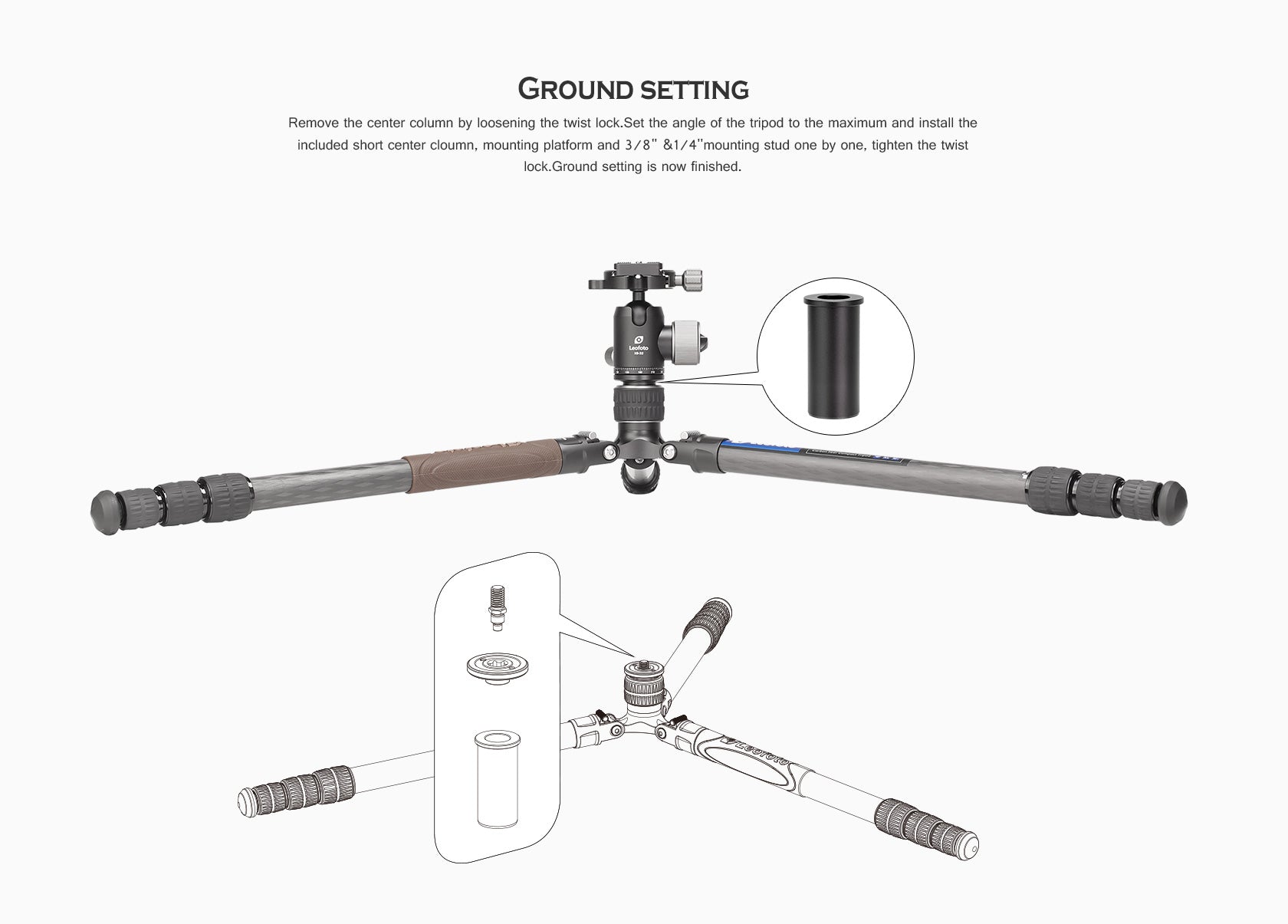 Leofoto LX-254CT Carbon Fibre Tripod With XB-32 Ballhead