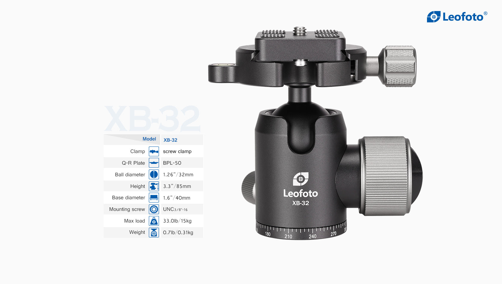 Leofoto LX-254CT Carbon Fibre Tripod With XB-32 Ballhead