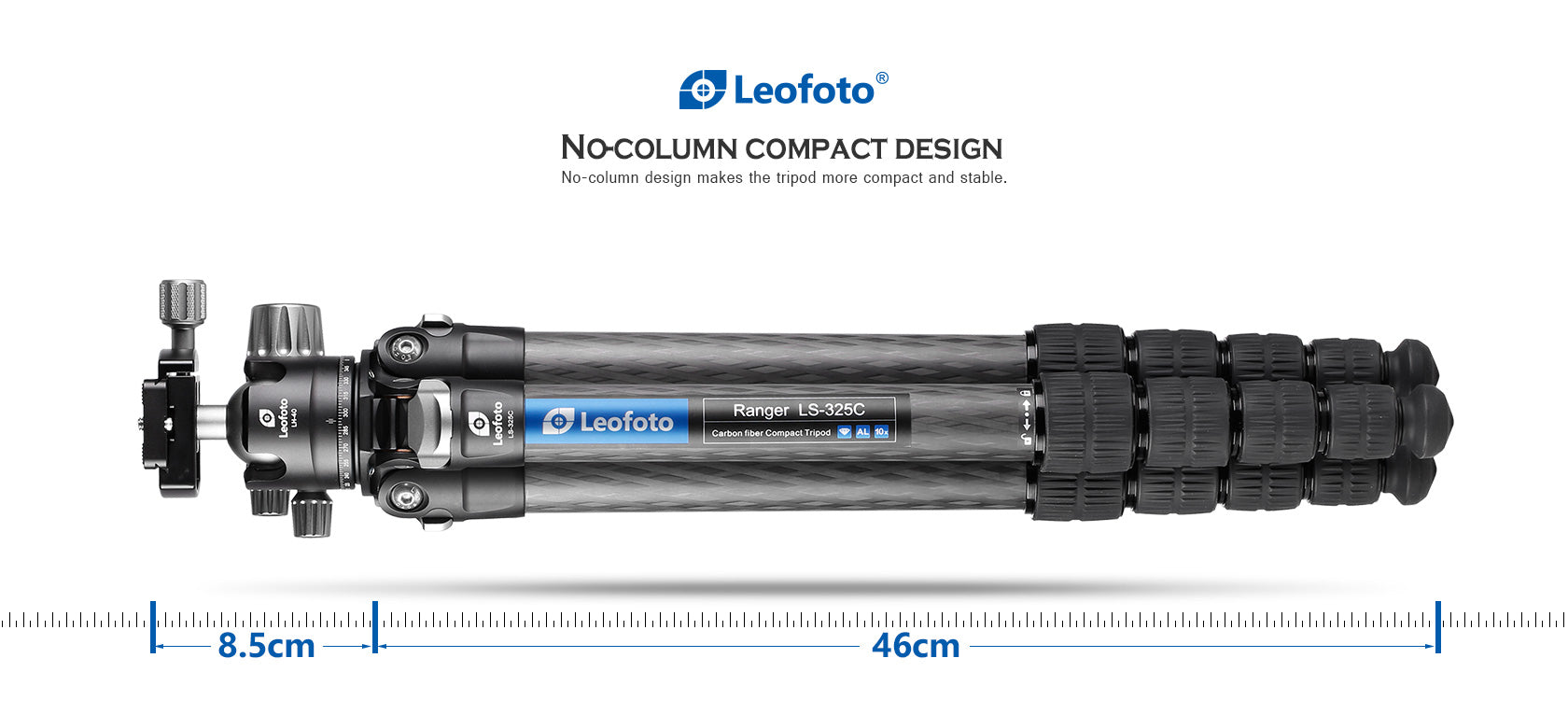 Leofoto LS-325C with LH-40 Head  Ranger Series Tripod Kit