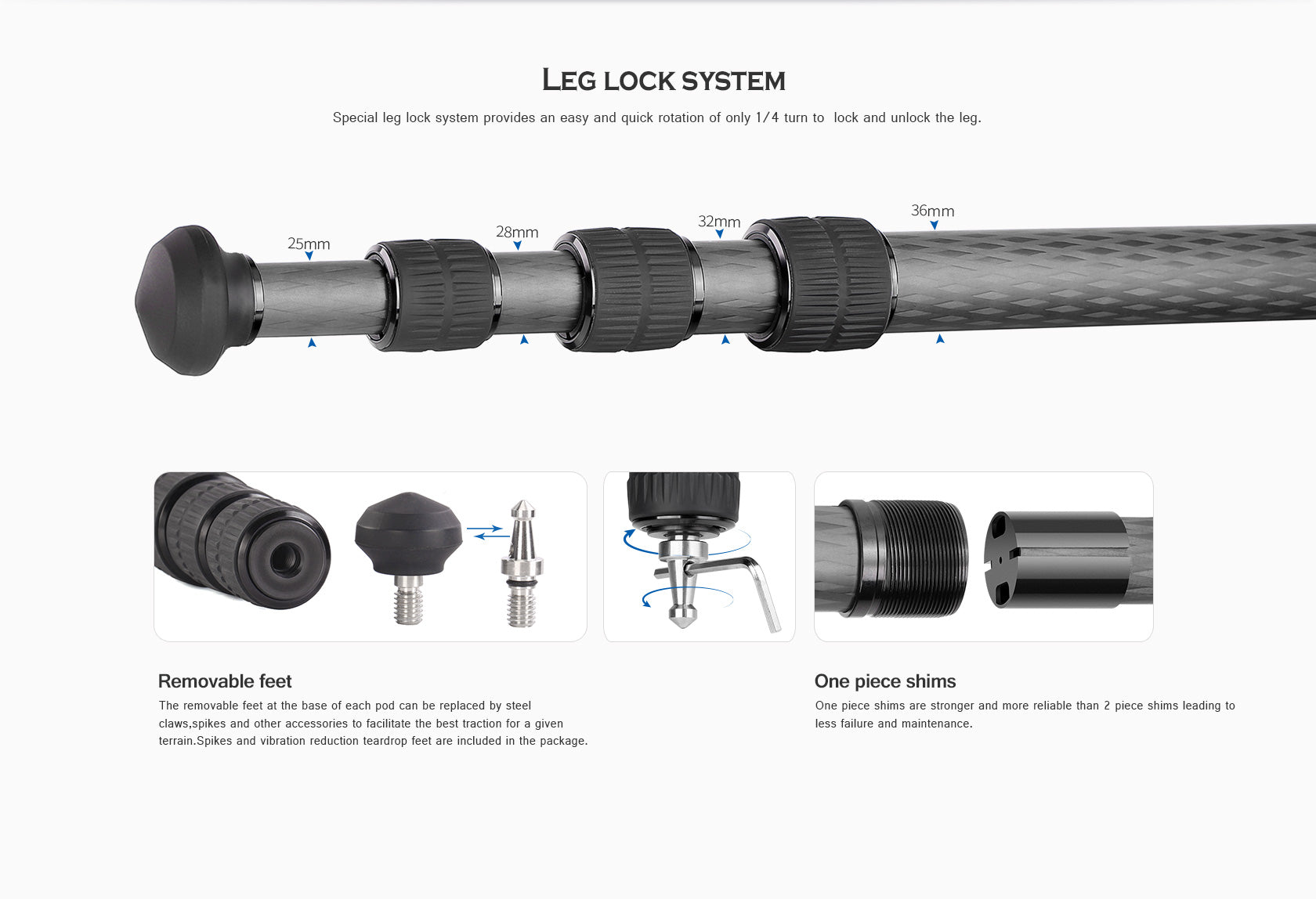 Leofoto LM-364c Summit Series Systematic Bowl Carbon Fiber Tripod
