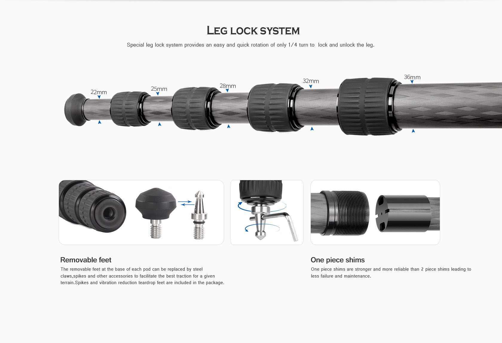 Leofoto LM-365c Summit Series Systematic Bowl Carbon Fiber Tripod