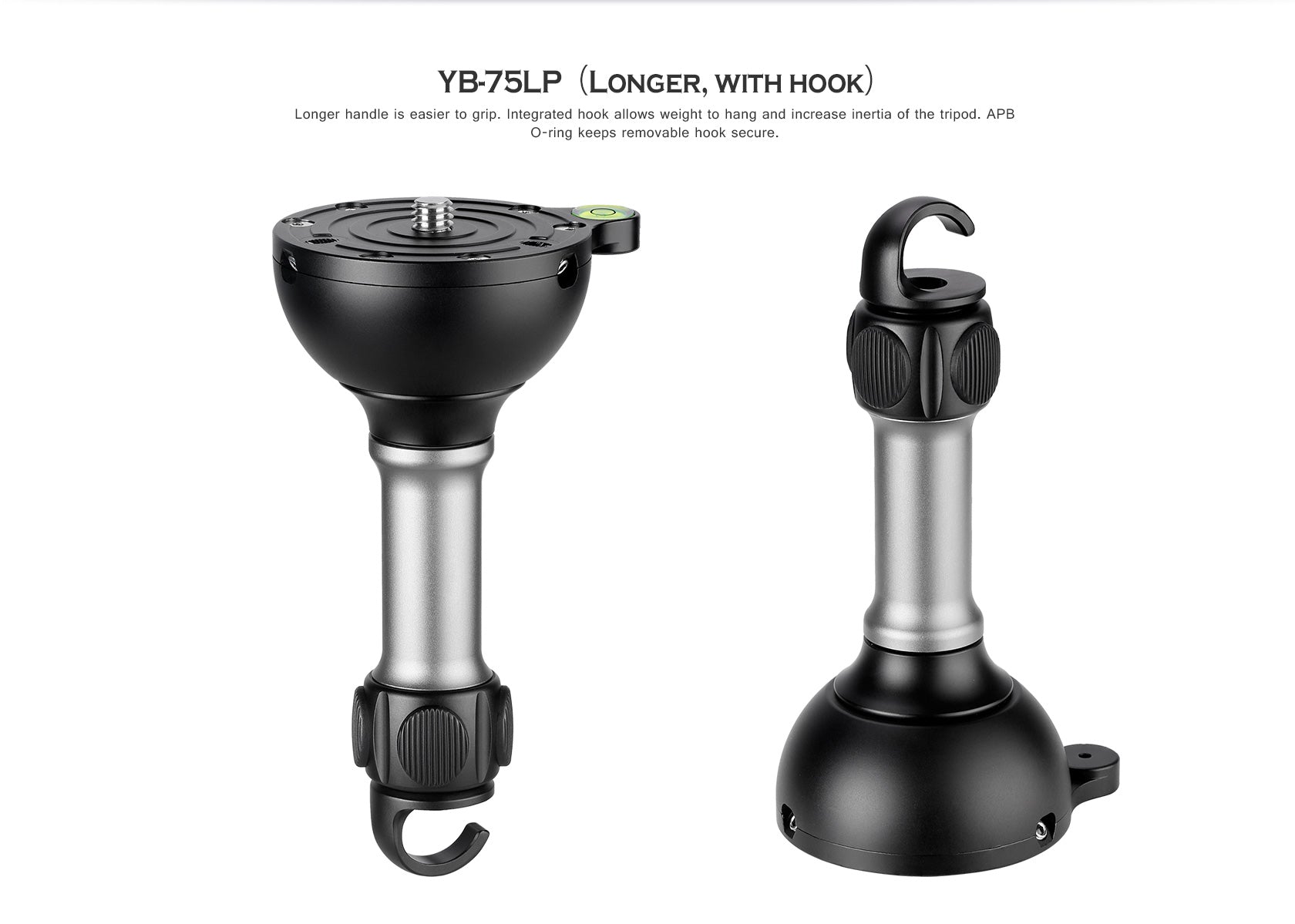 LEOFOTO YB-75LP 75mm Leveling Base Half Ball Adapter With Platform for Bowl Tripod