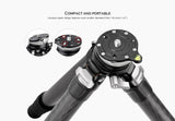 Leofoto LS-284CEX Ranger Series Portable Carbon Fiber Tripod 4 Section + Built-in Leveling Base 15° Tilt