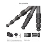Leofoto LS-284CEX Ranger Series Portable Carbon Fiber Tripod 4 Section + Built-in Leveling Base 15° Tilt