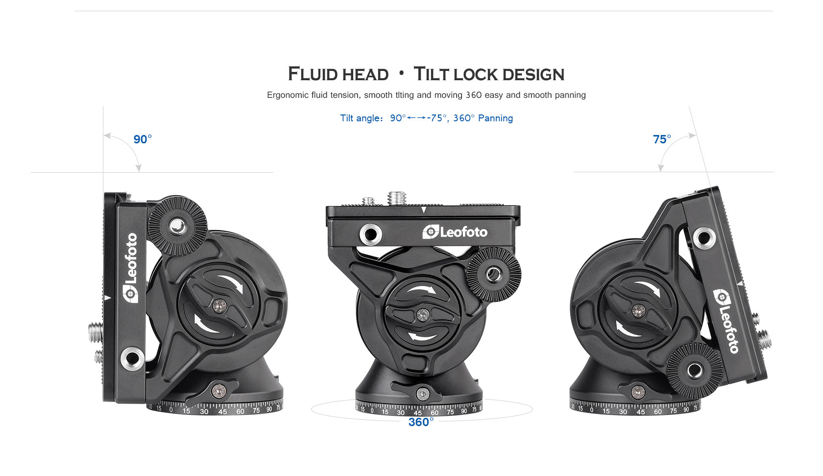 Leofoto BV-10 Professional Fluid Video Head Arca-Swiss compatible