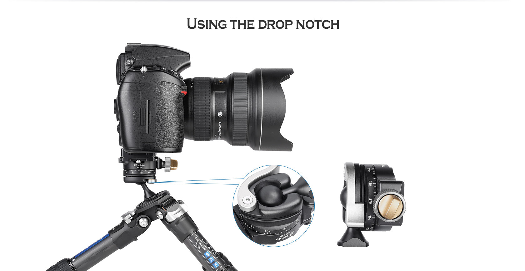 Leofoto MBC-20 360° Panorama Tiny Camera Tripod Ballhead