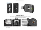 Leofoto LH-36 Low Profile Ball Head with Quick Release Plate Arca Compatible