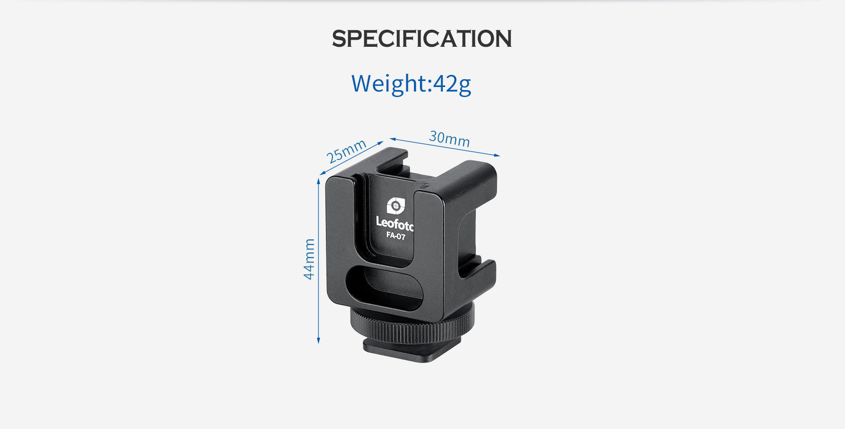 LEOFOTO FA-07 Multi Hotshoe Adapter Mount For Camera,Microphone and Lighting