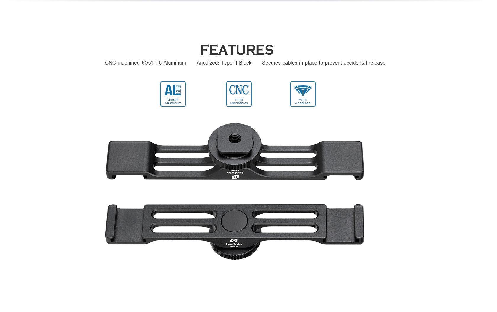 Leofoto FA-08 2 in 1 Hot shoe adapter for camera Microphone and Lighting
