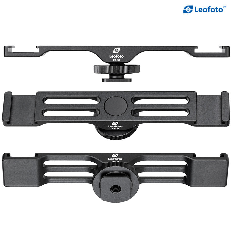 Leofoto FA-08 2 in 1 Hot shoe adapter for camera Microphone and Lighting
