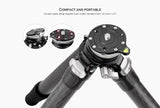 Leofoto LS-324CEX Ranger Series Portable Carbon Fiber Tripod 4 Section + Built-in Leveling Base 15° Tilt