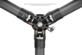 Leofoto LS-324CEX Ranger Series Portable Carbon Fiber Tripod 4 Section + Built-in Leveling Base 15° Tilt