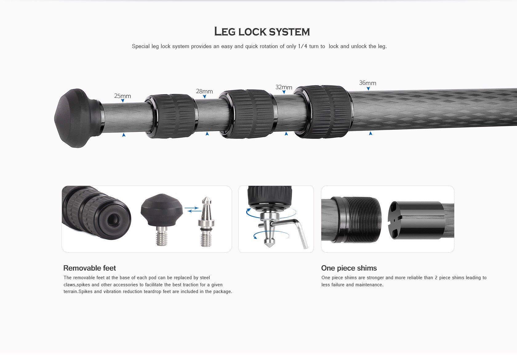 Leofoto LS-364C Ranger Series Professional Carbon Fiber Tripod